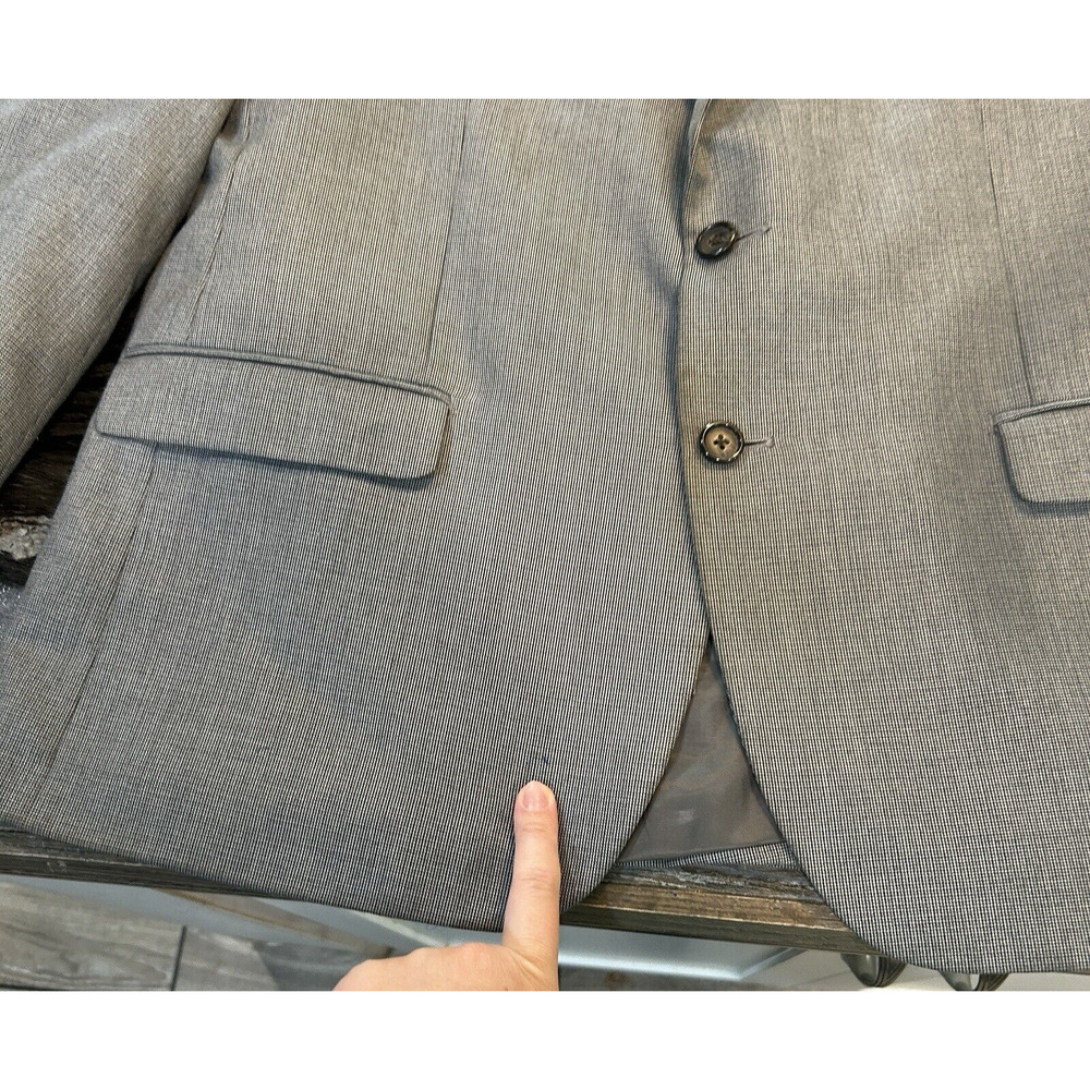 Lauren Ralph Lauren Men’s Blazer 44S Large Gray Office Career Professional Work - Picture 12 of 15